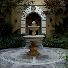 Gaussian splat of outdoor dry fountain